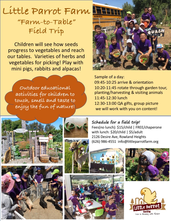 2019 Little Parrot Farm Field Trip