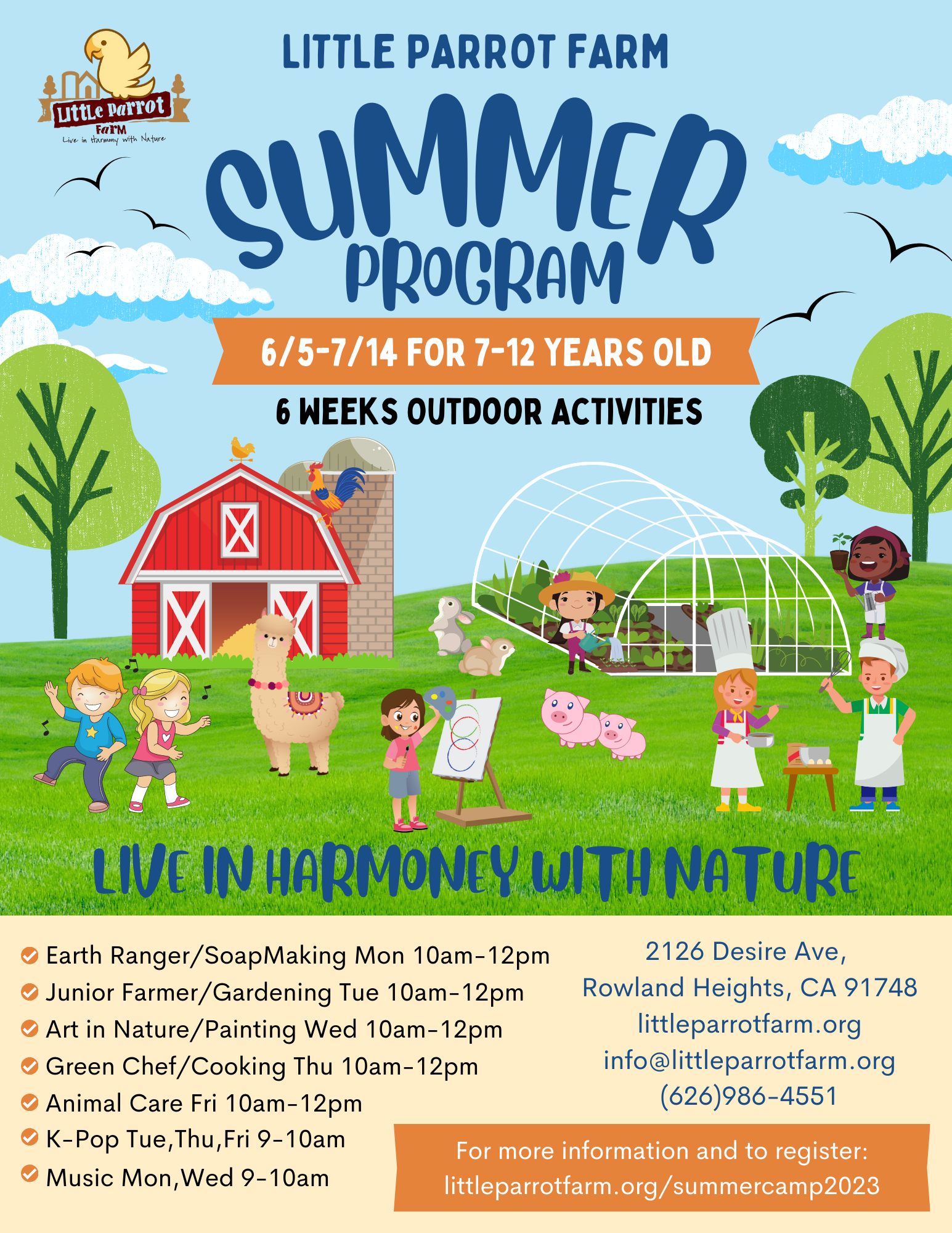 2023 Summer camp at Little Parrot Farm